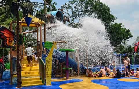 Singapore Zoo's children's wet play area is Rainforest Kidzworld.